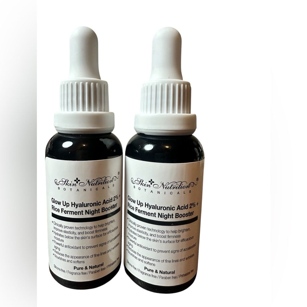 Skin Nutrition Glow Up Hyaluronic Acid 2% + Rice Ferment Night Booster 2 Bottles